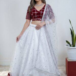 Maroon Lehenga sets