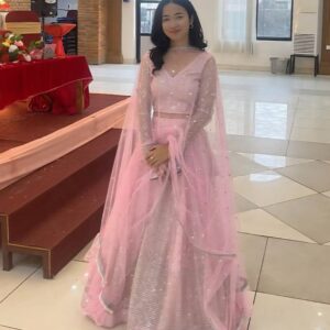 Pink Party Lehenga Dress