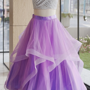 Purple Ruffle Lehenga Choli