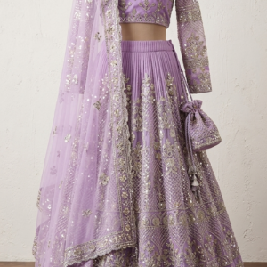 Sequined Embroidered Net Lehenga Choli Set