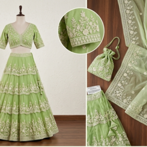PRISTINE LACE EMBROIDERY LEHENGA CHOLI SET